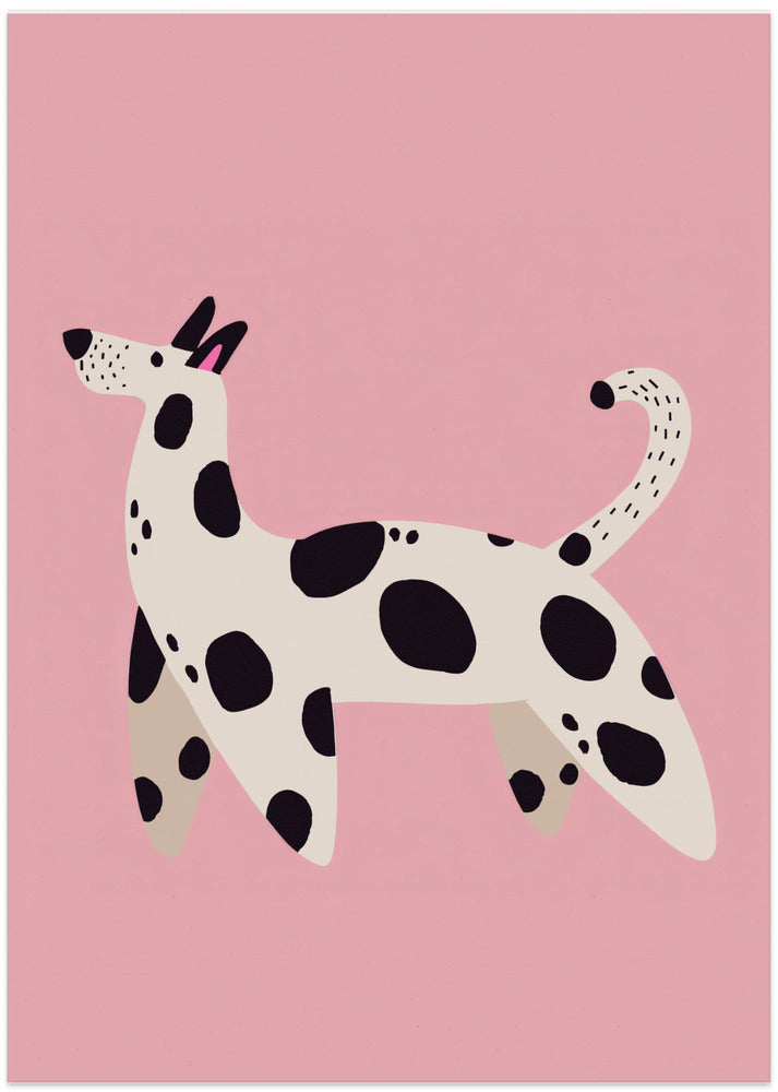Spotted Pooch Stroll - Art Print by Treechild