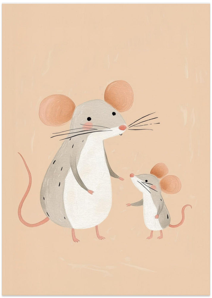 Mouse Family Portrait - Art Print by Treechild