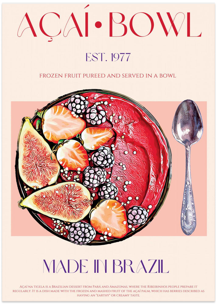 Acai Bowl - Art Print by Nazma Khokhar