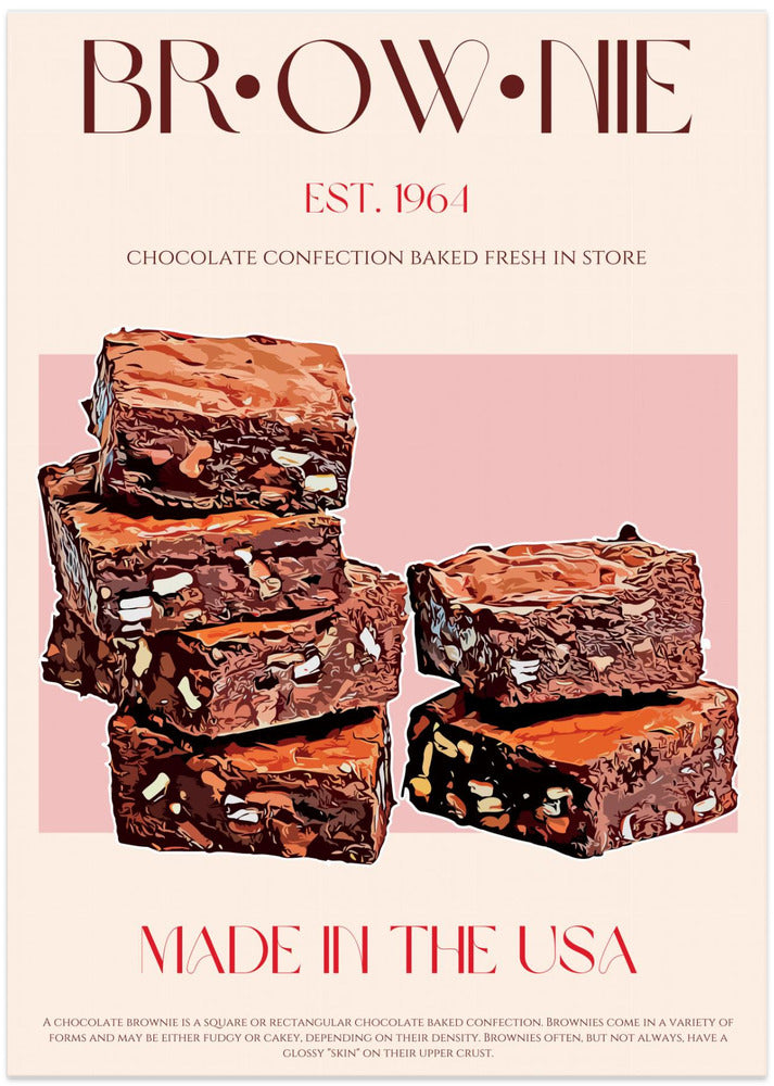 Choco Brownies Delight - Art Print by Nazma Khokhar