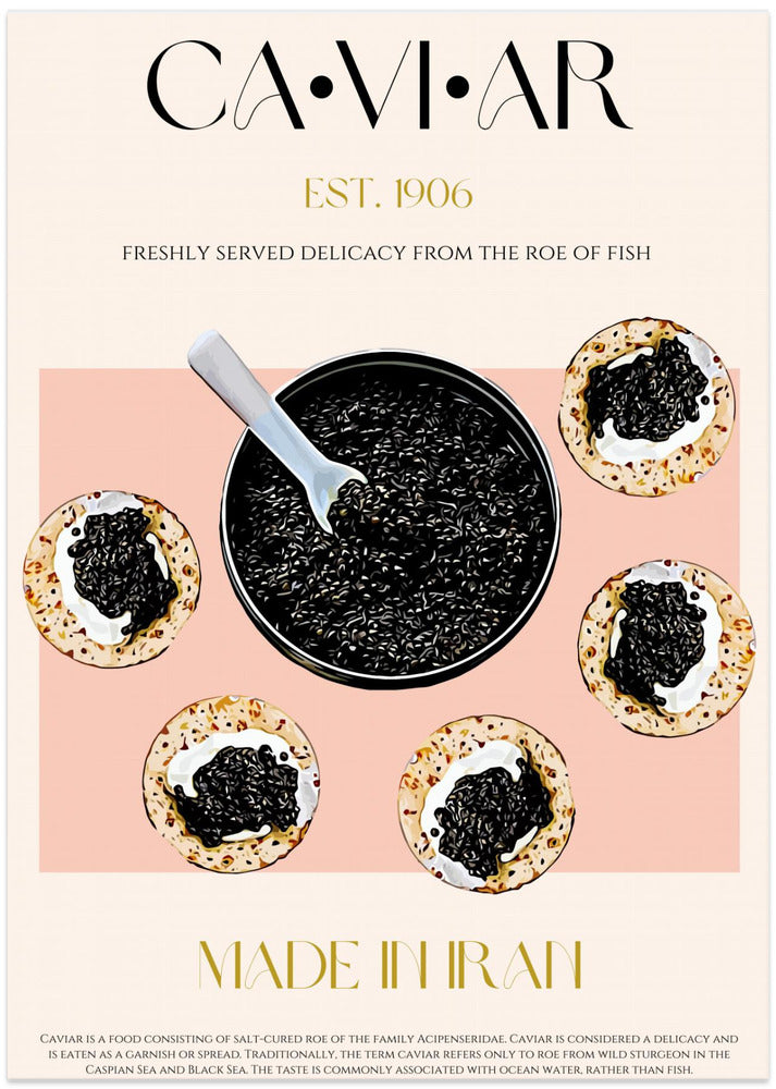 Luxury on Blini - Art Print by Nazma Khokhar