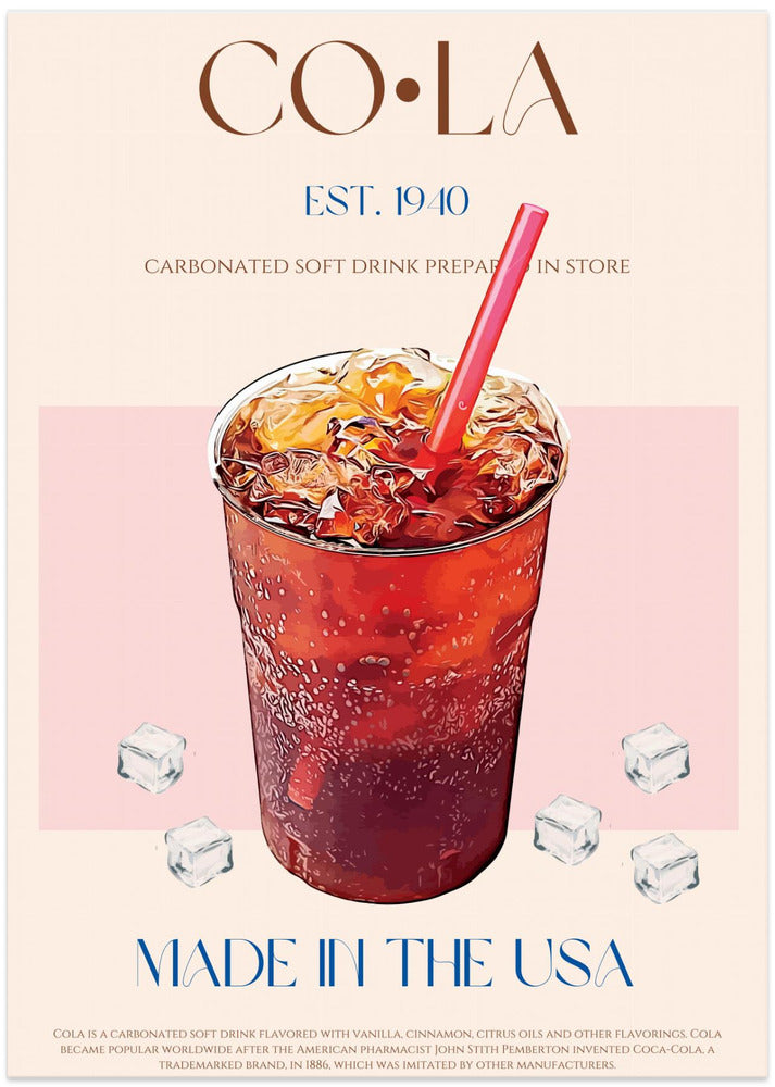 Chilled Cola Delight - Art Print by Nazma Khokhar