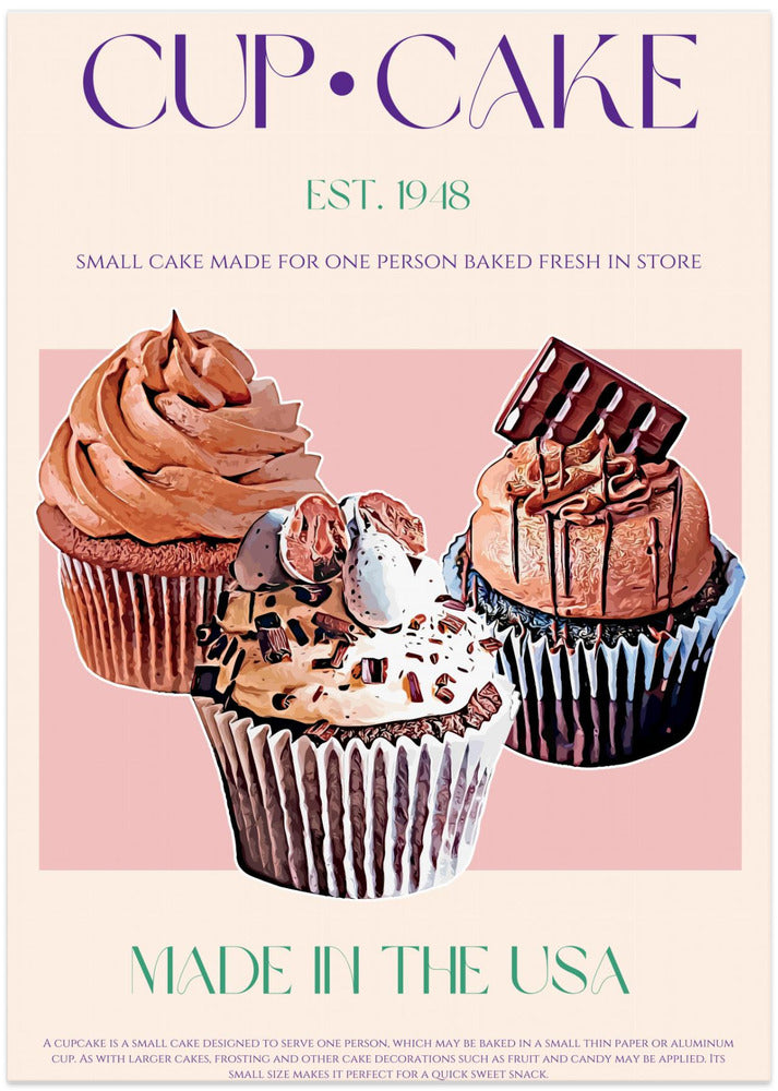 Decadent Cupcakes - Art Print by Nazma Khokhar