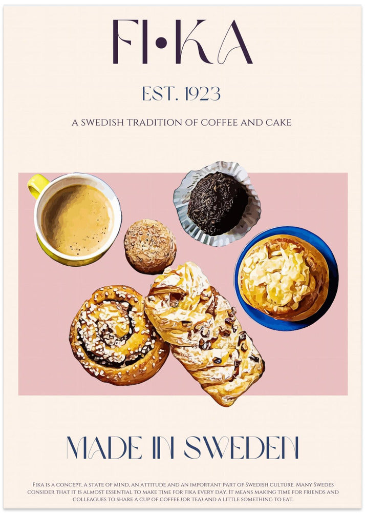 Swedish Coffee Break - Art Print by Nazma Khokhar