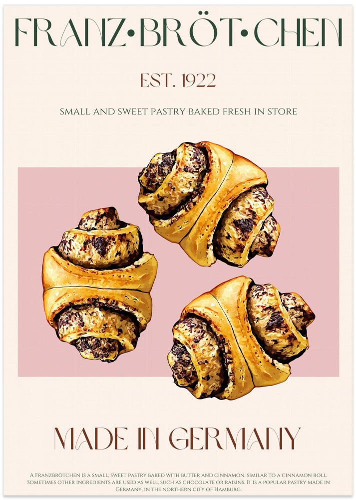 German Pastries Delight - Art Print by Nazma Khokhar