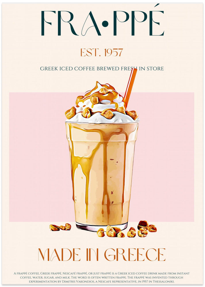 Greek Frappe Delight - Art Print by Nazma Khokhar