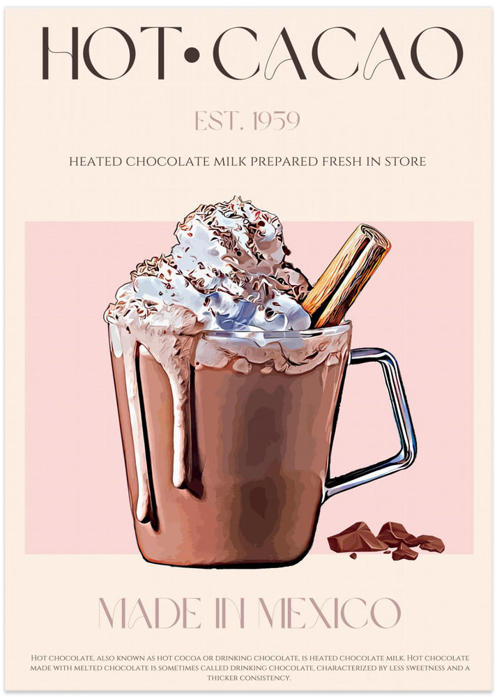 A Mug of Creamy Hot Cacao - Art Print by Nazma Khokhar