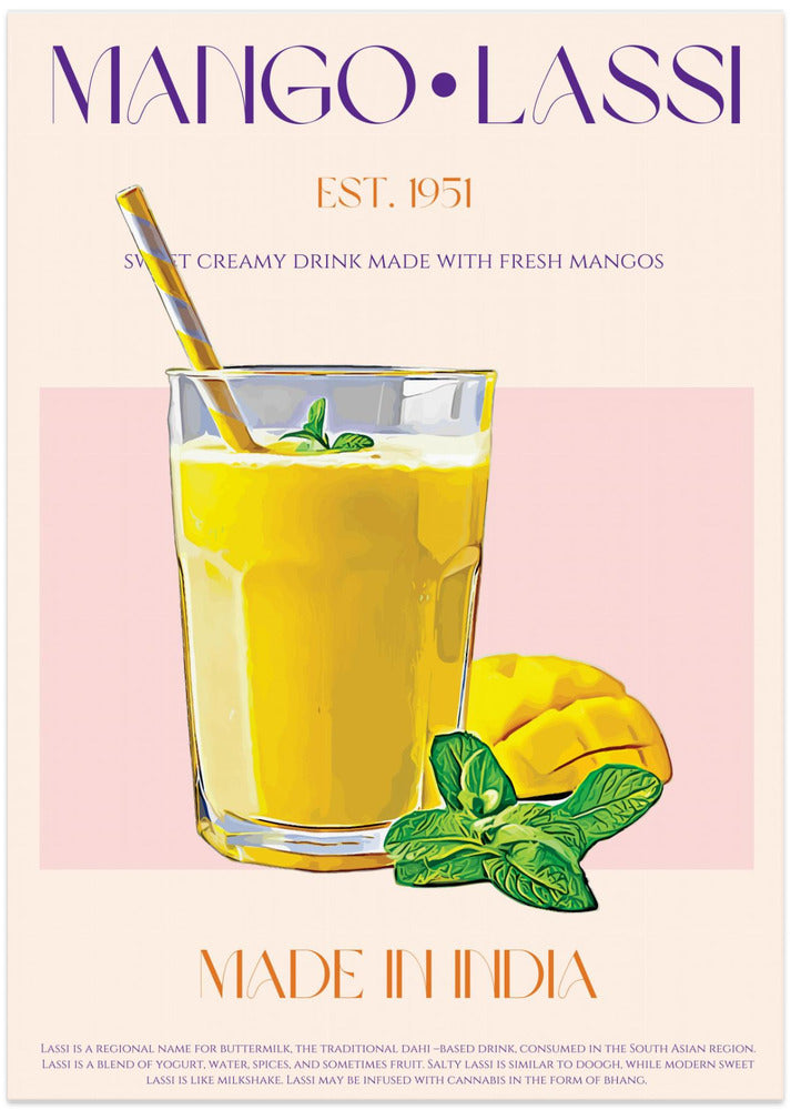 Mango Lassi Delight - Art Print by Nazma Khokhar