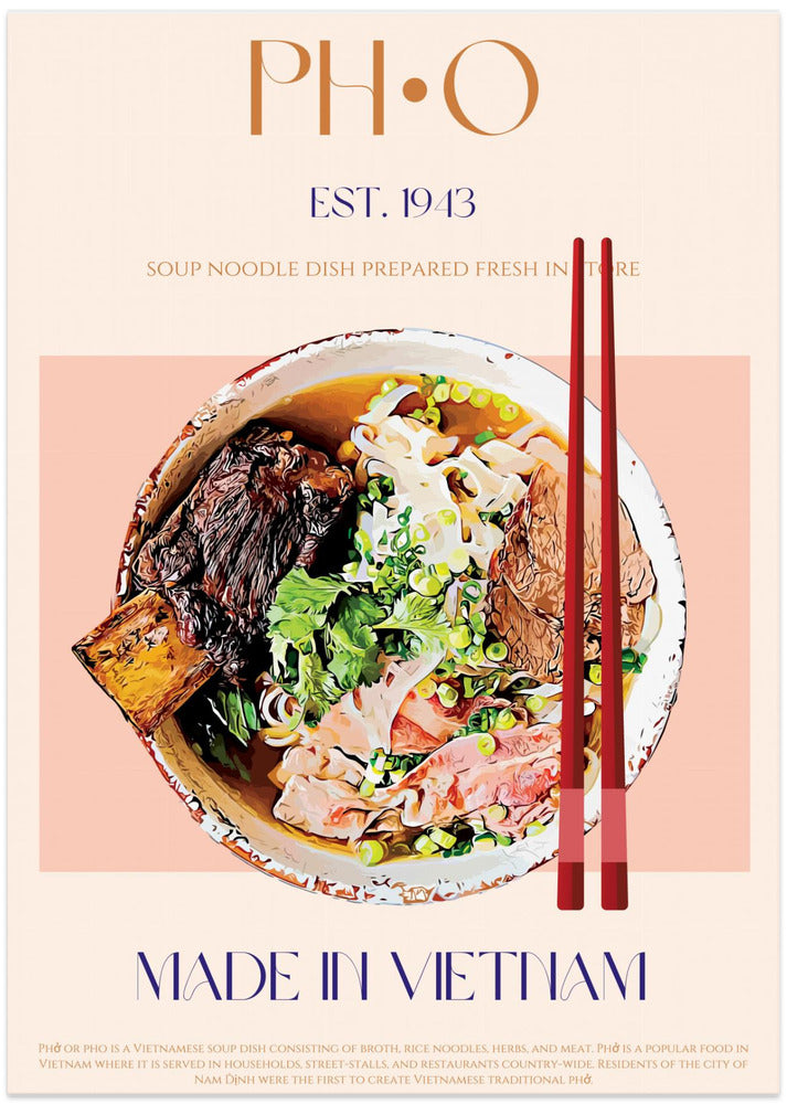 Vietnamese Noodle Delight - Art Print by Nazma Khokhar