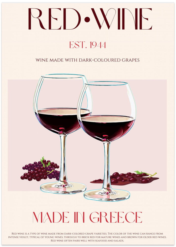 Greek Wine Elegance - Art Print by Nazma Khokhar