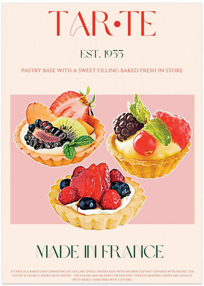 French Tart Symphony - Art Print by Nazma Khokhar