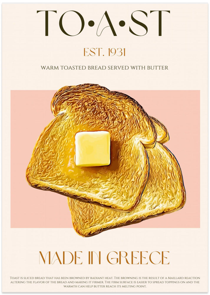 Toast Print - Art Print by Nazma Khokhar