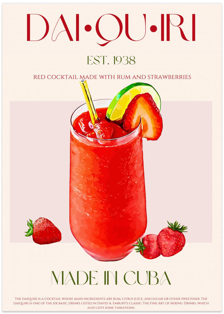 Cuban Daiquiri Delight - Art Print by Nazma Khokhar