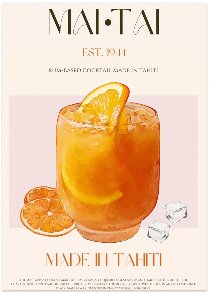 Orange Bliss Drink - Art Print by Nazma Khokhar