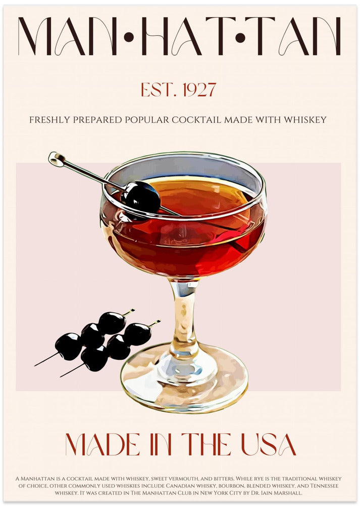 Classic Manhattan - Art Print by Nazma Khokhar