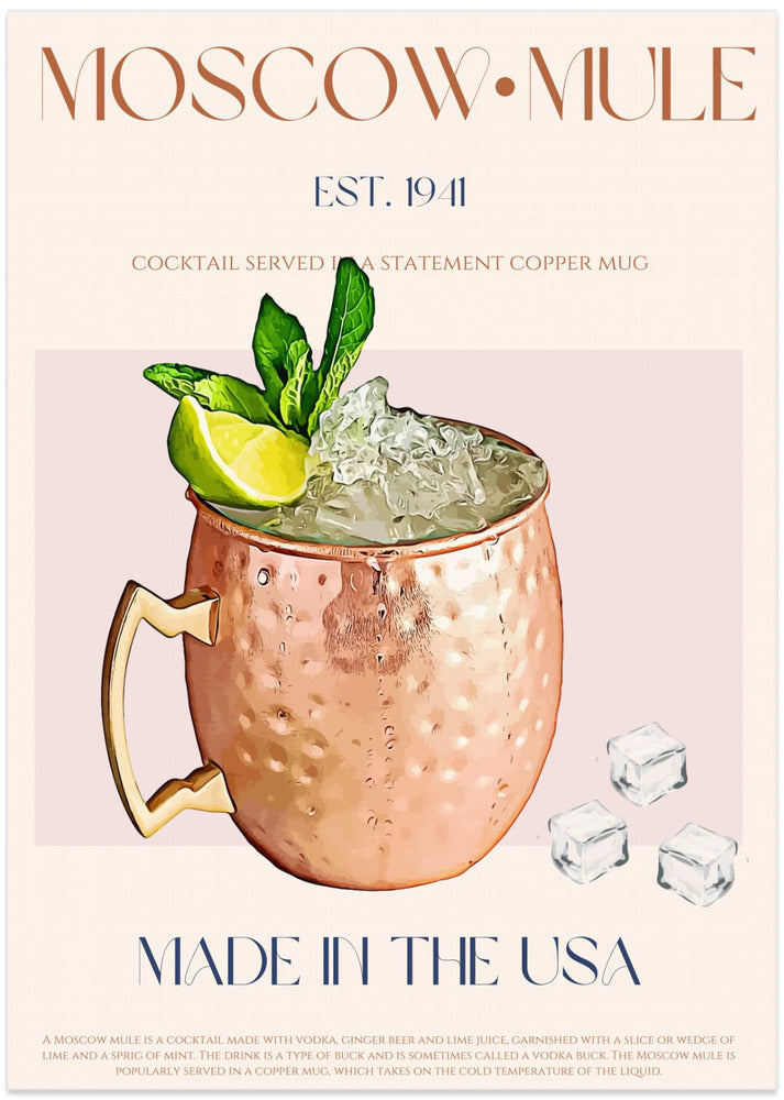 Moscow Mule Print - Art Print by Nazma Khokhar