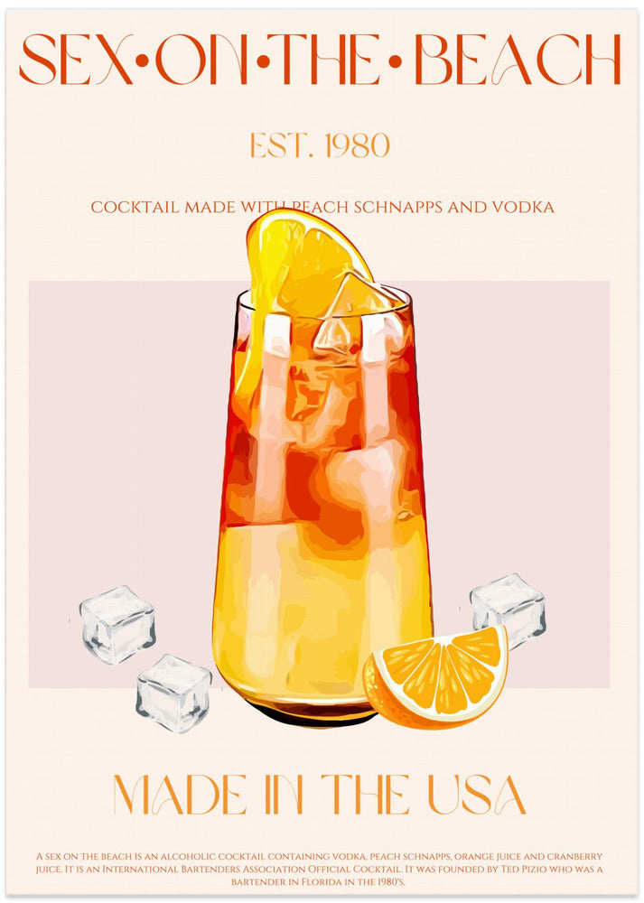 Tropical Sunset Sip - Art Print by Nazma Khokhar