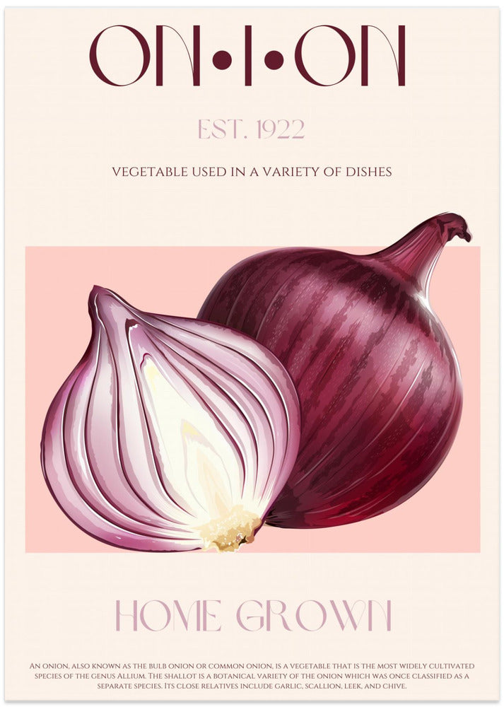Onion Elegance - Art Print by Nazma Khokhar