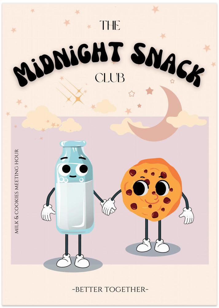 Milk &amp;amp; Cookie Duo - Art Print by Nazma Khokhar