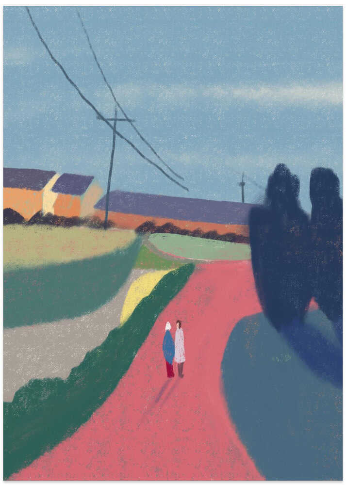 Impressionist Colorful Landscape - Art Print by Little Dean