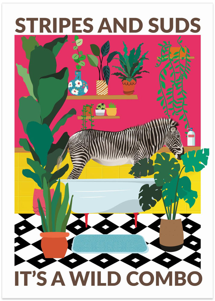 Stripes and Suds by WallChart Art Studio