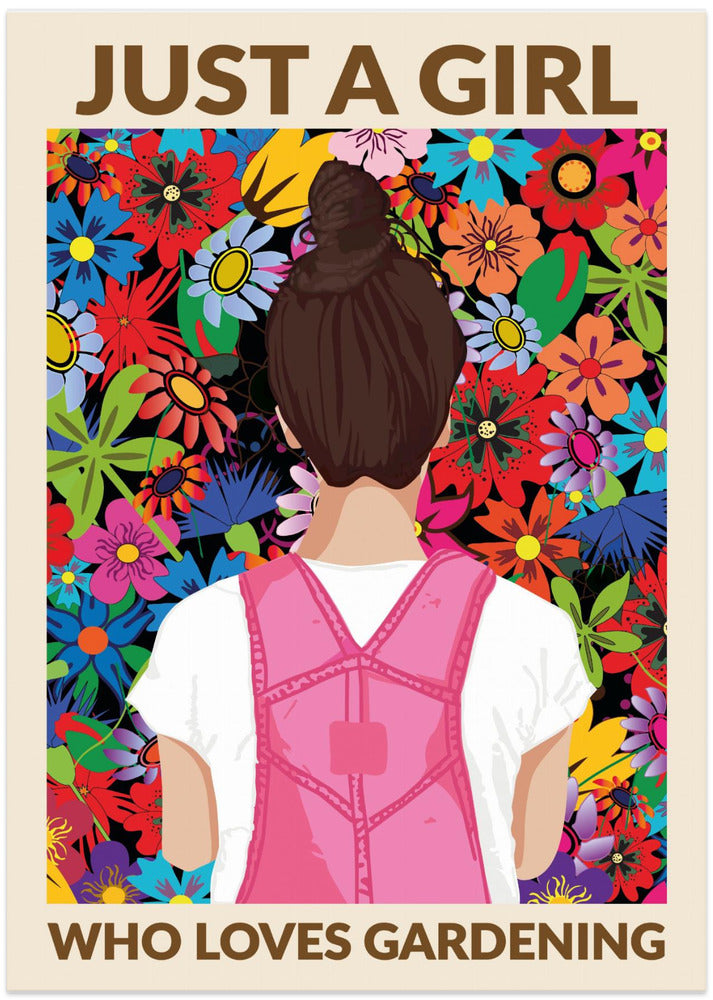 Just a Girl Who Loves Gardening - Art Print by WallChart Art Studio