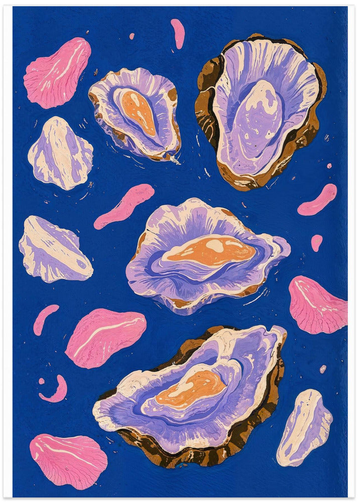 Oysters in Orbit - Art Print by THE MIUUS STUDIO