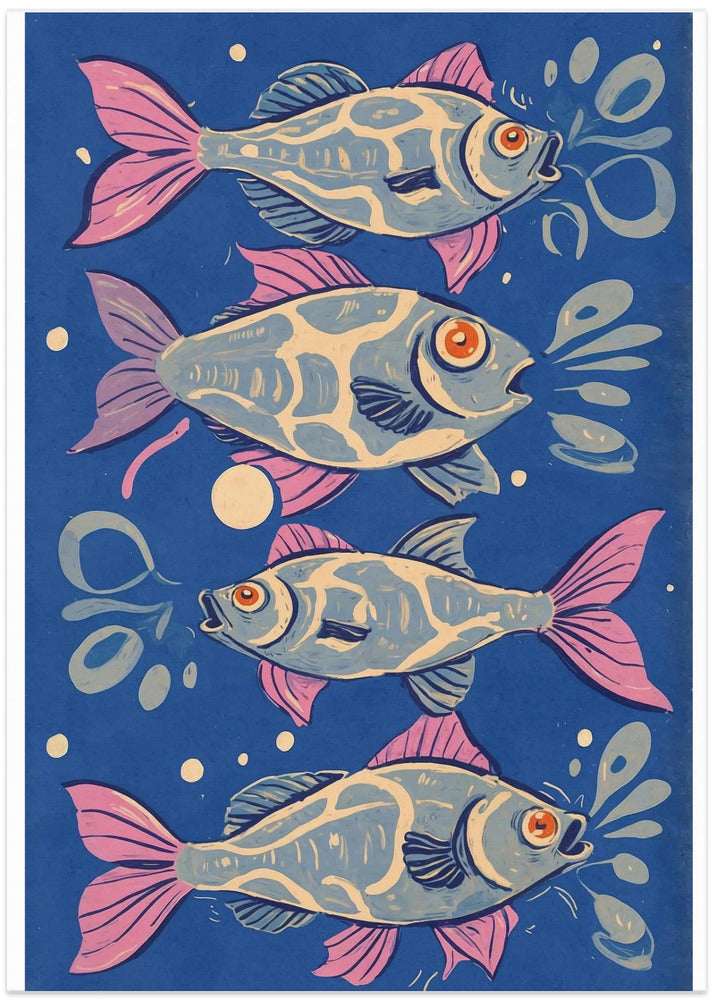 Vibrant Aquatic Dance - Art Print by THE MIUUS STUDIO