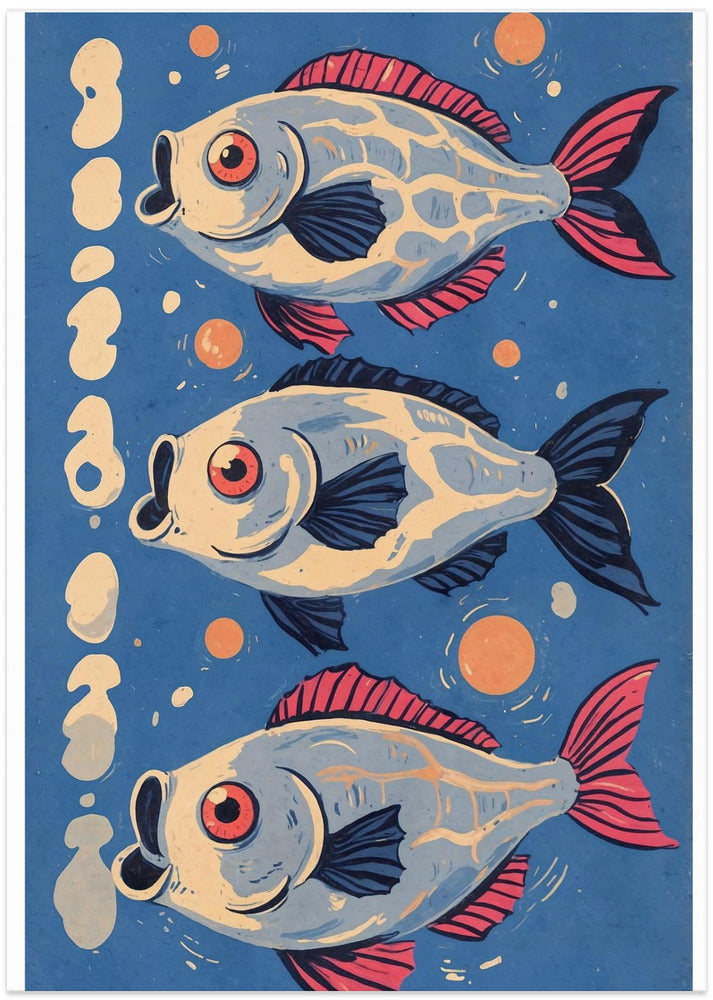 Cosmic Koi Dance - Art Print by THE MIUUS STUDIO