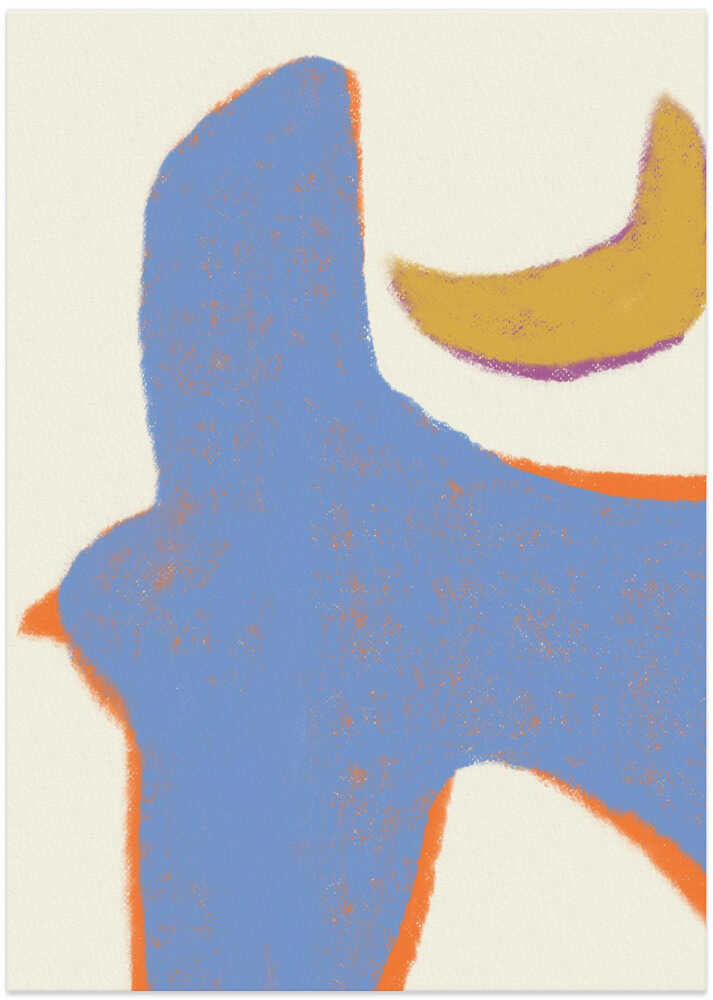 Organic pastel shape arrangement - Art Print by Little Dean