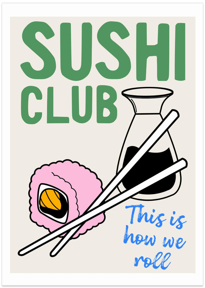 Sushi Club - Art Print by WallChart Art Studio