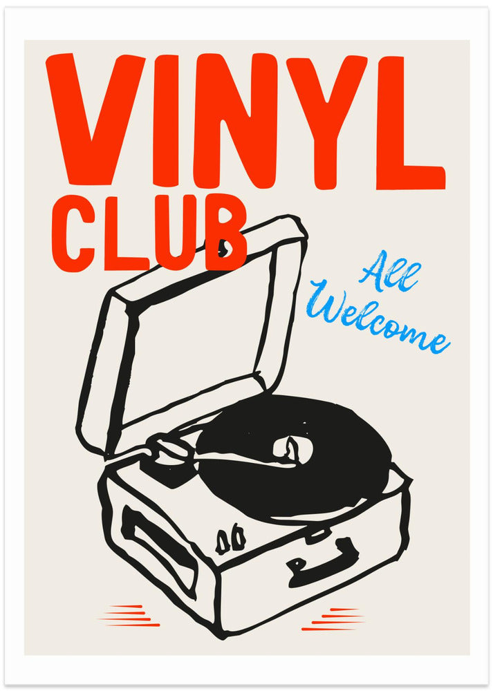 Vinyl Club Art Poster.png - Art Print by WallChart Art Studio