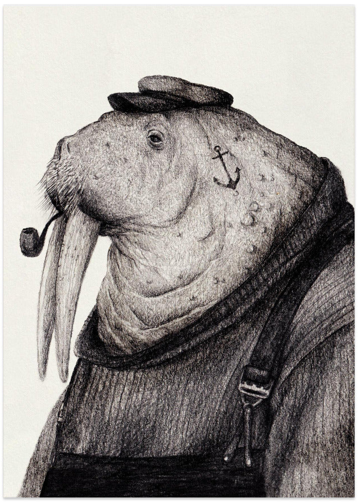 Sea Captain's Wisdom - Art Print by Mike Koubou