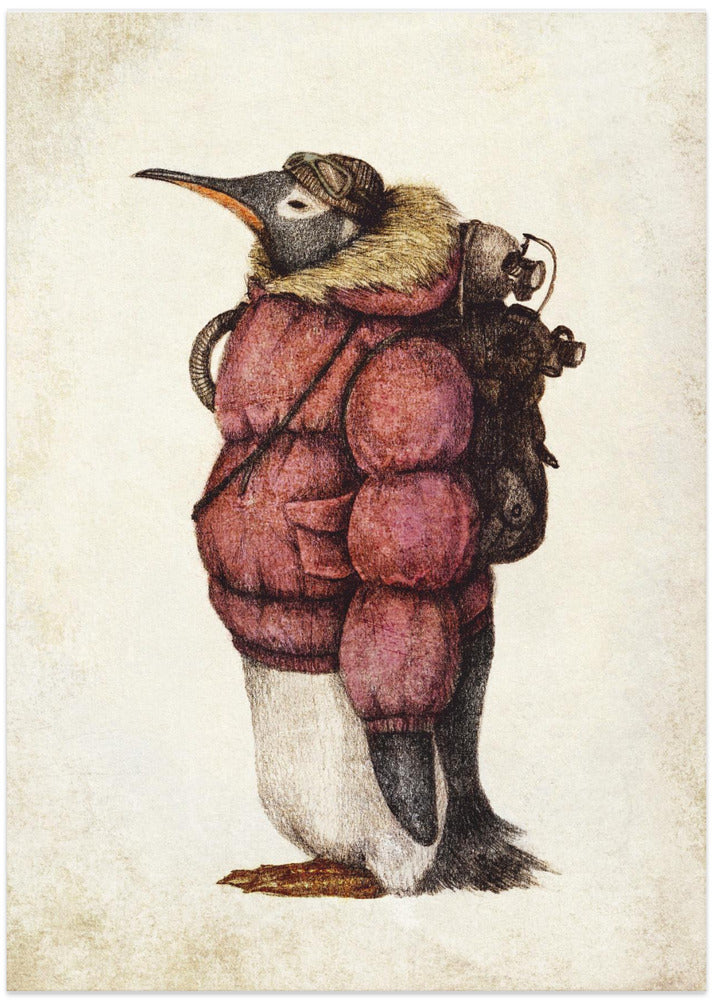 Skybound Penguin - Art Print by Mike Koubou