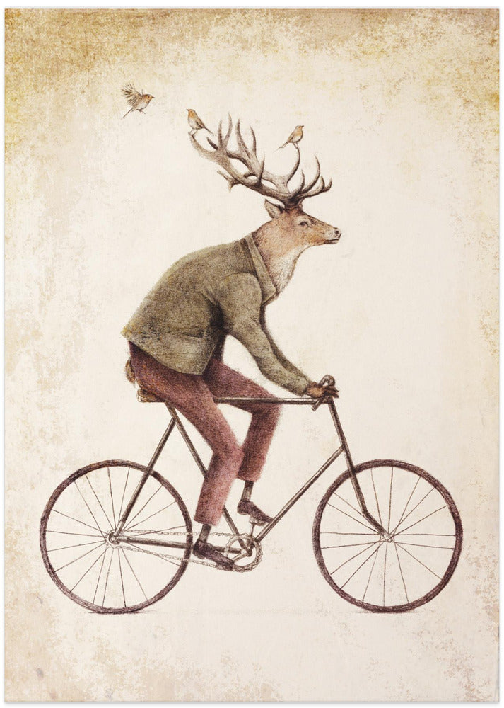 Even a Gentleman rides - Art Print by Mike Koubou