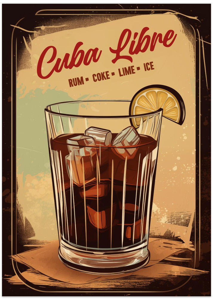 Cuba Libre Cocktail - Art Print by Andreas Magnusson