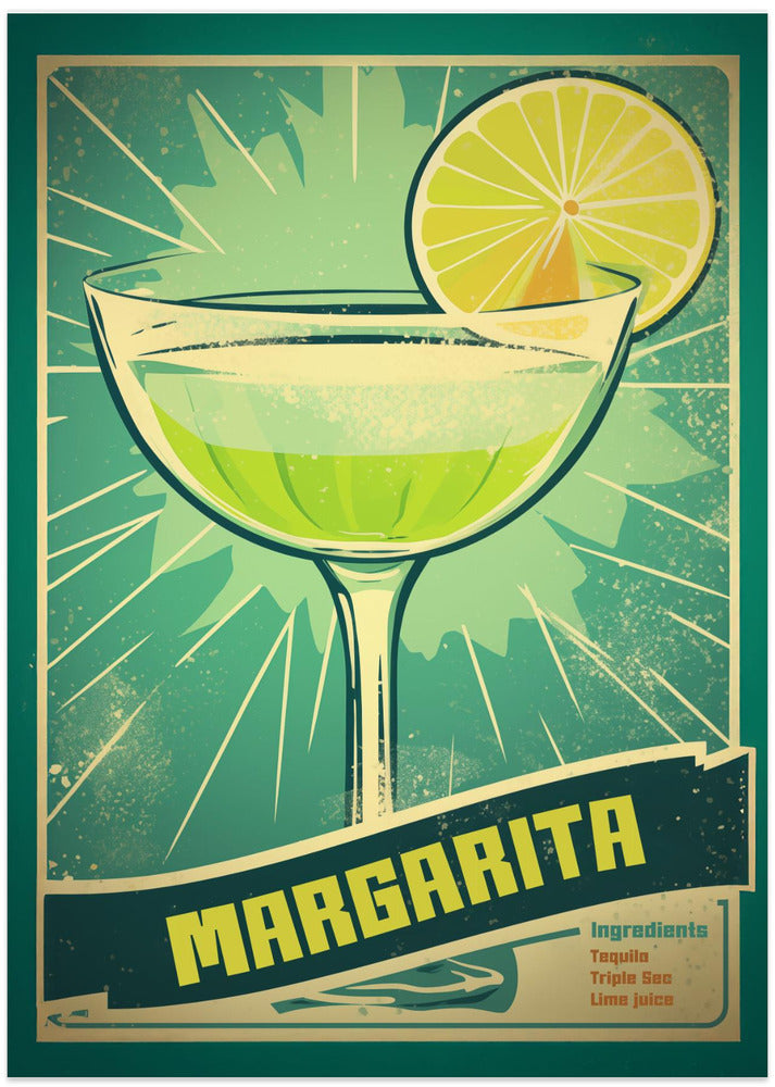 Retro Margarita Delight - Art Print by Andreas Magnusson