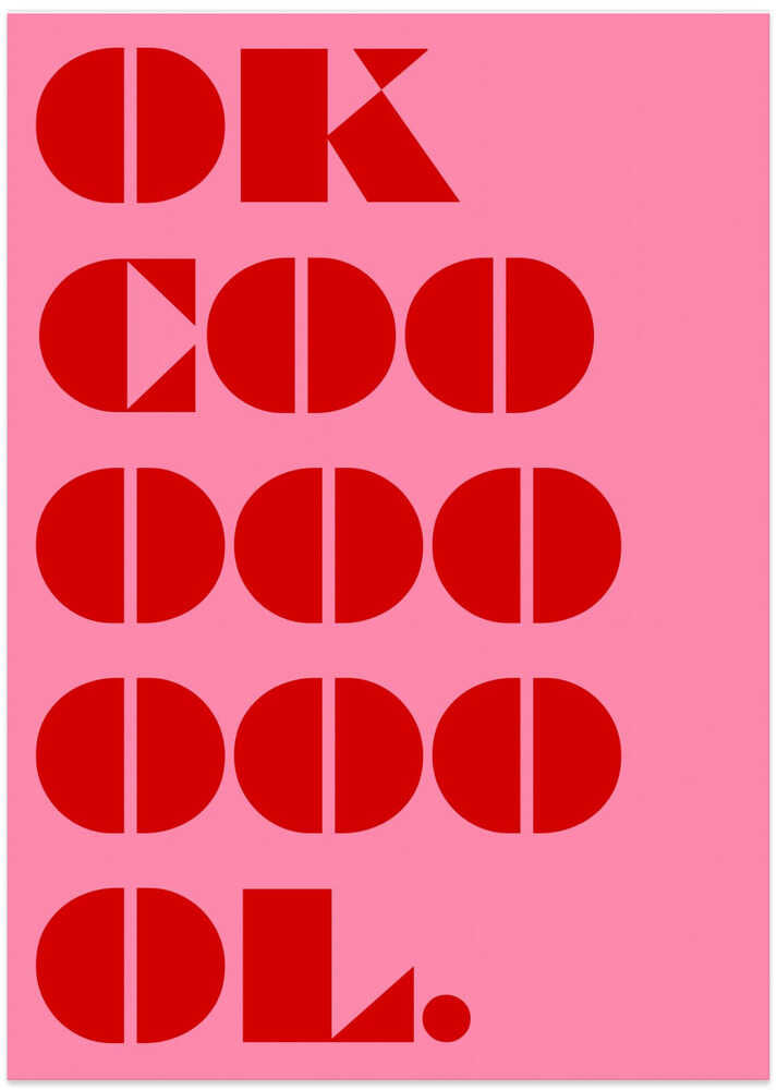 Bold Geometric Message - Art Print by Athene Fritsch