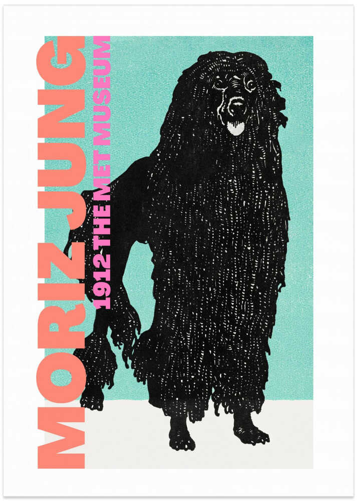 Stylized Black Dog - Art Exhibition Print by Athene Fritsch