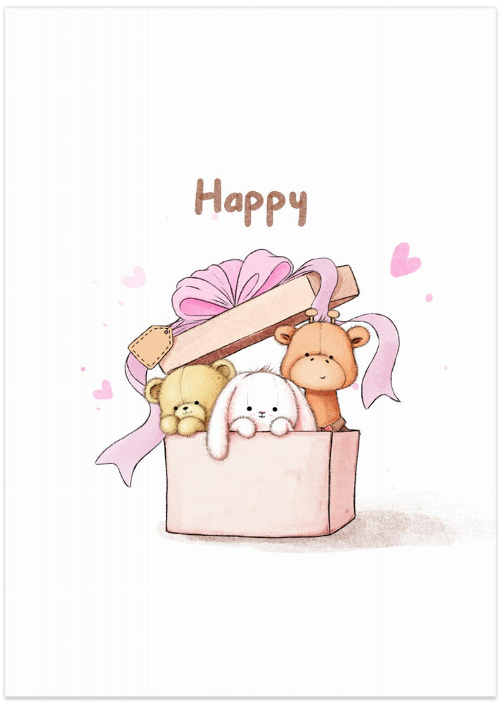 Teddy Bears Are In the Box - Art Print by Xuan Thai