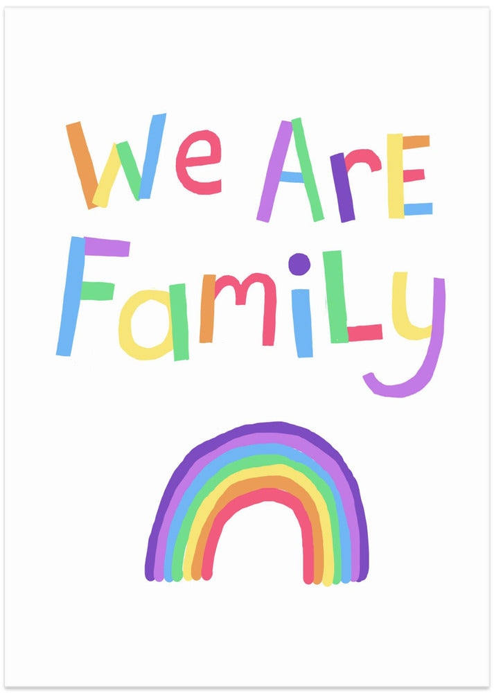 Vibrant Letters above a Rainbow - Art Print by Carla Daly