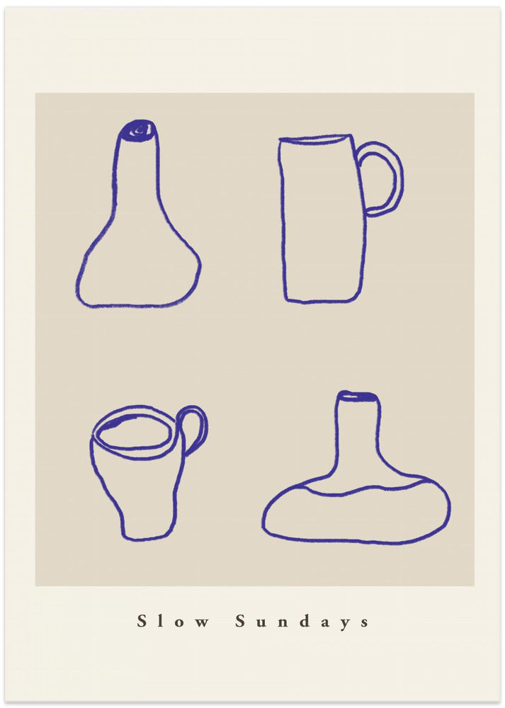 Abstract Pottery Lines - Art Print by Treechild