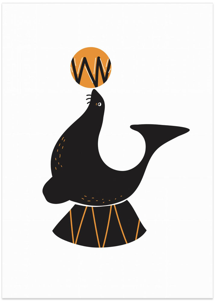 Balancing Seal - Art Print by Nicholas