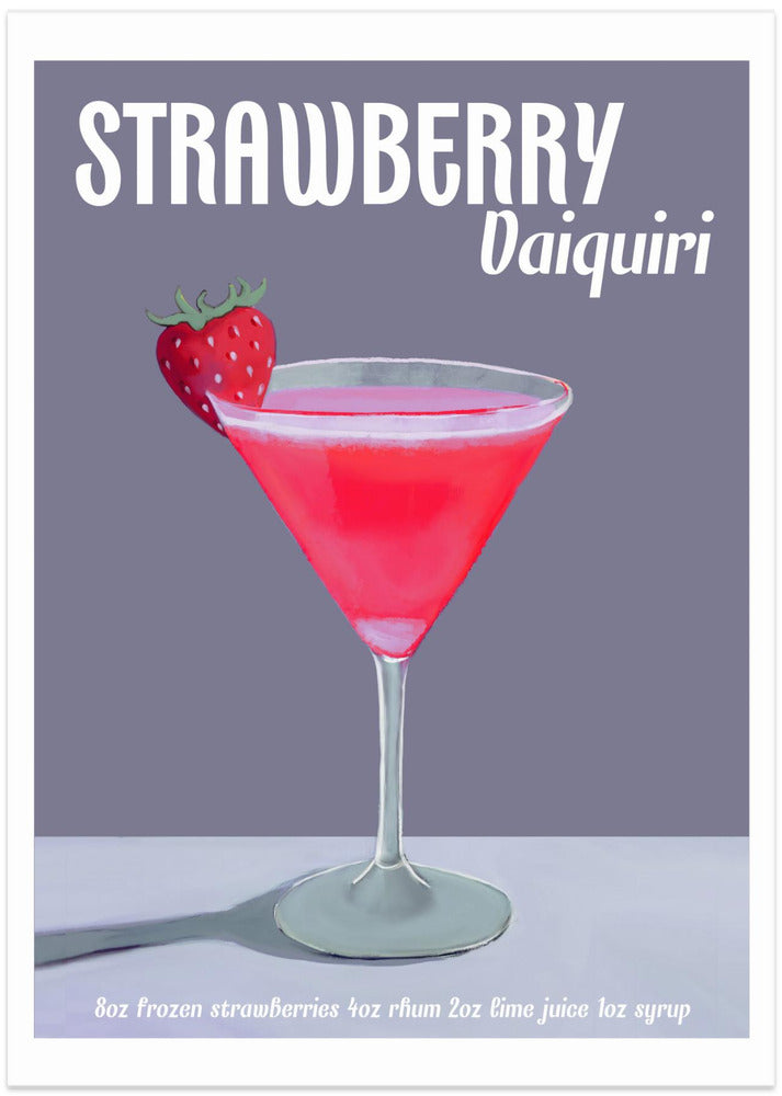 Strawberry Daiquiri Delight - Art Print by Emanuela Carratoni