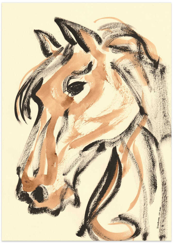Majestic Equine Essence - Art Print by Santhosh ch