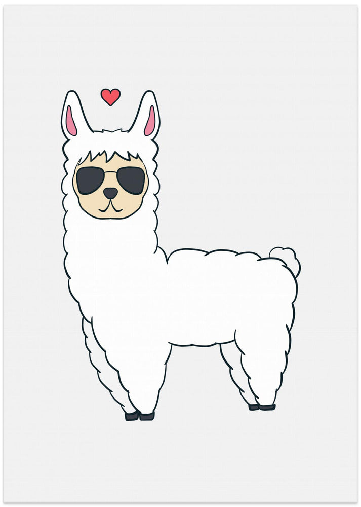 Alpaca in love - Art Print by Bainai
