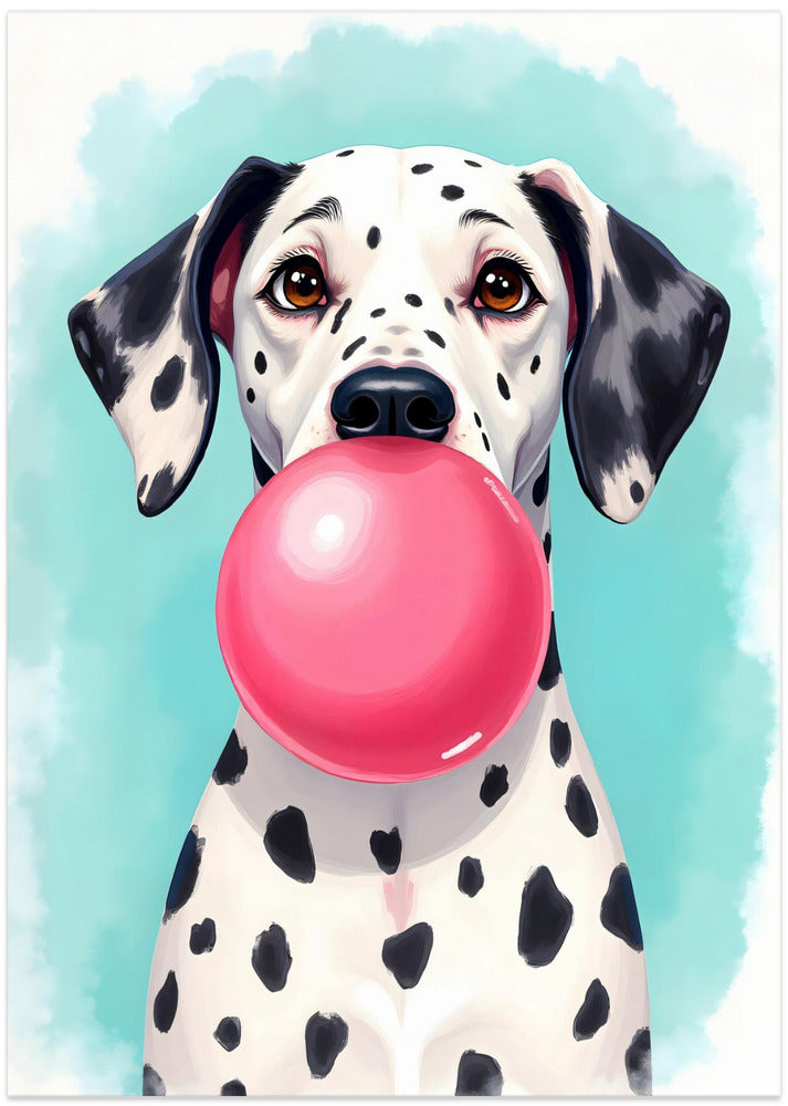Bubble Gum Dalmatian - Art Print by Uma Gokhale
