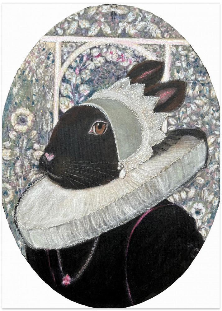 Regal Rabbit Portrait - Art Print by Karenina Fabrizzi