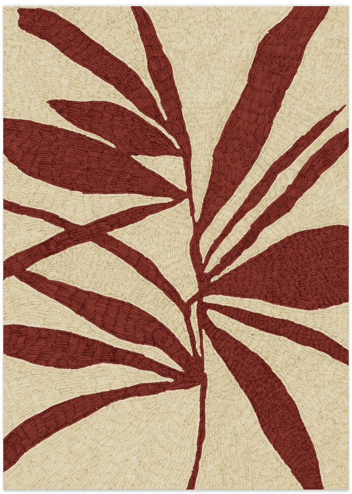 Red Leaf Silhouette - Art Print by Treechild