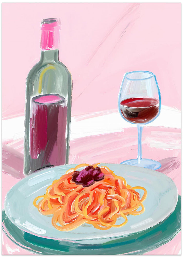 Spaghetti Delight - Art Print by Ohkimiko